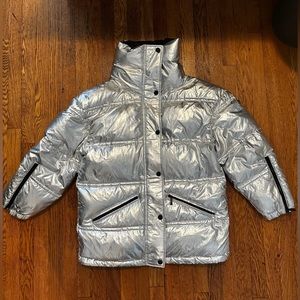 winter metallic winter puffer jacket from BCBGMAXAZRIA